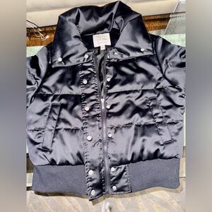 Maralyn & Me Shiny Black Crop Jacket